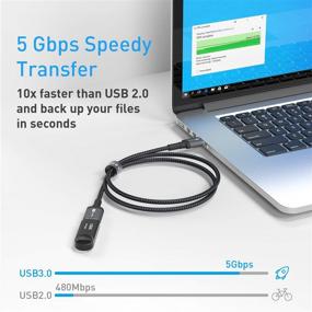 img 3 attached to 🔌 10FT USB 3.0 Extension Cable by ITD ITANDA - Type A Male to Female, 5Gbps Data Transfer for Keyboard, Mouse, Playstation, Xbox, Flash Drive, Printer, Camera, and More