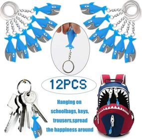 img 3 attached to 🦈 66-Piece Shark Party Favor Supplies Pack - Including Shark Tooth Necklace, Tattoo Sticker, Gift Bag, Bracelet, Pin Back Button - Perfect for Under the Sea Themed Birthdays and Goody Bags