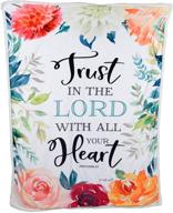 🎁 inspirational gift for friends & family - premium double-layer flannel and sherpa blanket (60x80) - comforting super soft flannel - art by jennifer pugh - trust in the lord - ideal for birthdays, get well wishes logo