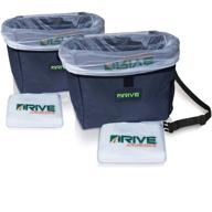 🚗 drive auto car trash can and garbage bag set: keep your auto interior clean with leak-proof trash container, lid, and accessories - the drive bin as seen on tv collective - 2-pack xl, black logo