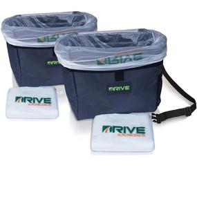 img 4 attached to 🚗 Drive Auto Car Trash Can and Garbage Bag Set: Keep Your Auto Interior Clean with Leak-Proof Trash Container, Lid, and Accessories - The Drive Bin As Seen on TV Collective - 2-Pack XL, Black