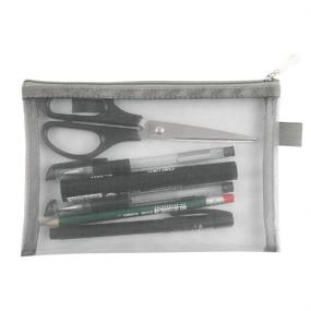 img 1 attached to 👜 Organize and Travel in Style: Topfinder Clear Cosmetic Bags Set, perfect for Makeup, Pencils, Toiletries & More! (6A+5A)3 Grey