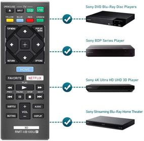 img 3 attached to 📺 Улучшенный пульт ДУ CtrlTV: Проигрыватель Sony Blu-Ray & DVD BD Disc 3D Streaming 4K Ultra HD UHD HDR Home Theater BDP Series Player RMT-VB100U с Netflix