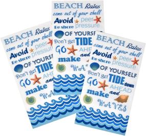 img 2 attached to 100 Beach Rules Guest Napkins: Stylish, Disposable Paper Pack for Nautical Coastal Events, Spa Parties, and More!