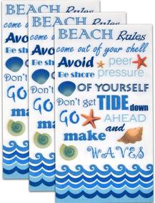 img 1 attached to 100 Beach Rules Guest Napkins: Stylish, Disposable Paper Pack for Nautical Coastal Events, Spa Parties, and More!