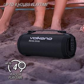 img 3 attached to 🔊 Volkano 12W Portable Bluetooth Speaker with FM Radio, SD Card Reader, Extended 4-Hour Battery Life, Powerful 3-Inch Driver, True Wireless, Internal Control, Handle [Black] Mamba Series