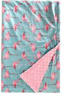 illikkuyax receiving blanket backing flamingo logo