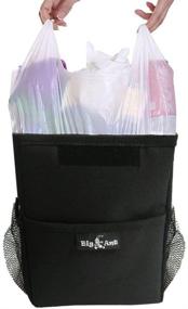 img 3 attached to 🚗 Leak-Proof Car Trash Bag with Lid and Storage Pockets by Big Ant