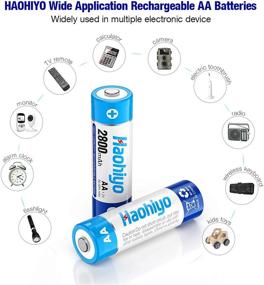 img 2 attached to 🔋 HAOHIYO AA Rechargeable Battery Pack - High Capacity 2800mAh 1.2V NiMH AA Batteries (8-Pack)