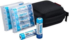 img 3 attached to 🔋 HAOHIYO AA Rechargeable Battery Pack - High Capacity 2800mAh 1.2V NiMH AA Batteries (8-Pack)