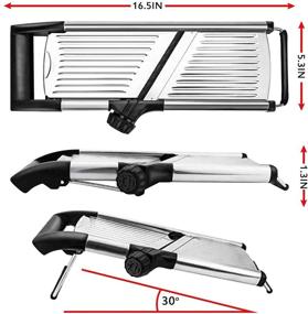 img 3 attached to Adjustable Mandoline Food Slicer Professional Kitchen & Dining