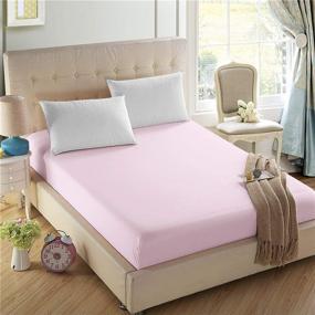 img 4 attached to 🛏️ 4U'Life Single Fitted Sheet: Ultra Soft 1800 Series, Double Brushed Microfiber (Pink, Queen)