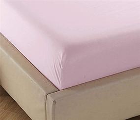 img 3 attached to 🛏️ 4U'Life Single Fitted Sheet: Ultra Soft 1800 Series, Double Brushed Microfiber (Pink, Queen)