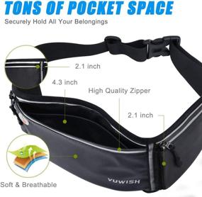 img 1 attached to 🏃 VUWISH Running Belt Fanny Pack: Stay Hydrated and Hands-Free on Your Fitness Journey!