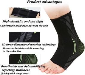 img 3 attached to MSKBBSET Ankle Brace Compression Support Sleeve – Great Ankle Support That Stays In Place – Achilles Tendon Brace Support – Perfect Ankle Sleeve For Sports