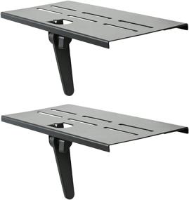 img 4 attached to Mount Plus TV Mounting Bracket with 12-inch Wide Top Shelf Platform - 2 Pack, Ideal for Speakers, Streaming Devices, Game Consoles, and More