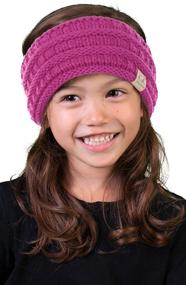 img 4 attached to Kids Winter Headband Ribbed Knit Baby Care for Hair Care