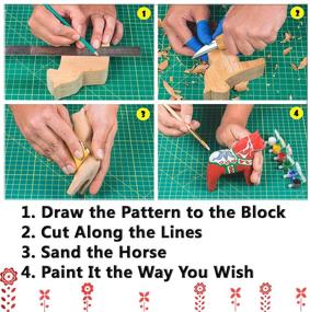 img 1 attached to 🪚 BeaverCraft Whittling Kit for Adults and Teens - DIY Dala Horse Wood Carving Tools - Craft Supplies for Adults with Whittle Knife and Basswood