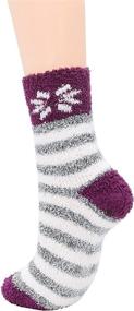 img 2 attached to 🧦 Warm Fuzzy Women's Athletic Socks with Grip - Ideal for Yoga, Pilates, and Winter Cozy Comfort - Christmas & Plush Socks for Adults