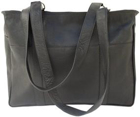 img 4 attached to 👜 Stylish Piel Leather Small Shopping Bag in Black - Perfect Size for Everyday Use