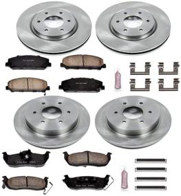 img 1 attached to Улучшенный тормозной комплект: Power Stop KOE5822 Autospecialty передний и задний тормозной набор с оригинальными тормозными дисками и керамическими тормозными колодками