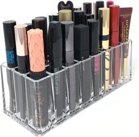 img 4 attached to 💄 Maximize Your Makeup Storage with byAlegory Acrylic Eye Mascara Organizer - Clear