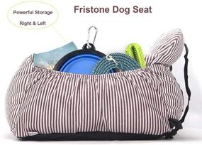 img 1 attached to Convenient and Safe Travel Companion: Dog Car Bed with Storage Pocket, Safety Leash, and Washable Cover for Small Dogs