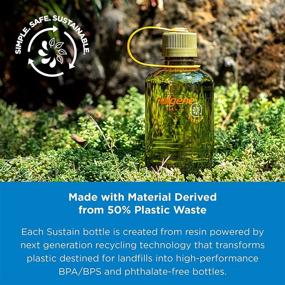 img 1 attached to Nalgene Sustain Tritan BPA-Free Water Bottle, 16 🌱 OZ, Narrow Mouth - Made with 50% Plastic Waste Material