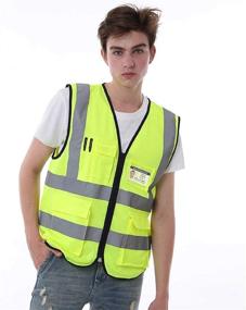 img 1 attached to Safety Reflective Construction Orange Pockets Occupational Health & Safety Products