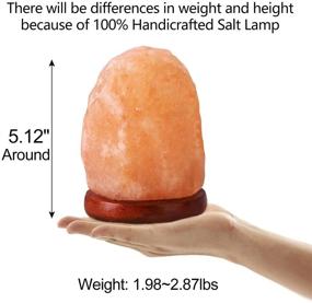 img 1 attached to Pursalt Himalayan 8 Colors Changing Salt Lamp Night Light with Natural Crystal Pink Salt Rock for Air Purifying, Home Décor, and Gifts - USB Mini Small Salt Lamp, LED Bulb, Hand Carved Taly Wood Base