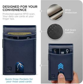 img 1 attached to SERMAN BRANDS Blocking Minimalist Navigator: Sleek Wallets, Card Cases & Money Organizers for Men