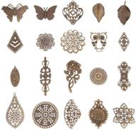 🔗 ph pandahall 120pcs antique bronze filigree connectors charms: perfect for diy hairpin, earring & jewelry making logo