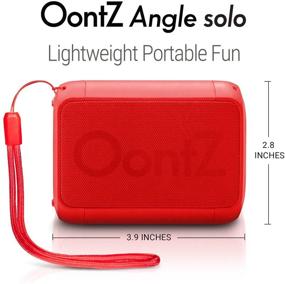 img 1 attached to 🔊 OontZ Angle Solo - Компактная портативная колонка с Bluetooth, мощный звук и бас, беспроводной диапазон до 100 футов, IPX5, идеальная колонка для путешествий, колонки Cambridge SoundWorks Bluetooth (красные)