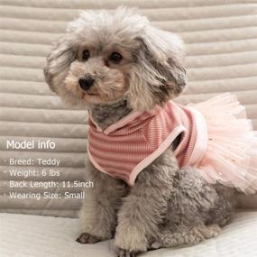 img 1 attached to 👗 KYEESE Dog Sweater Dress with Leash Hole - Princess Dog Dresses featuring Star Print