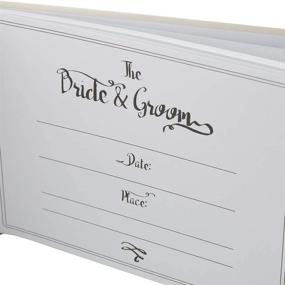 img 1 attached to 📔 Happy Homewares Ivory Wedding Day Guest Book: Silver Plated Text, Diamante Heart Jewel & Beautiful Floral Decoration - Includes Silver Pen! Perfect Wedding Gift
