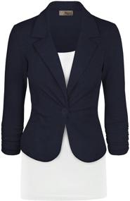 img 2 attached to 👩 Stylish Women's Casual Office Blazer Jacket - Perfect for Suiting & Blazers