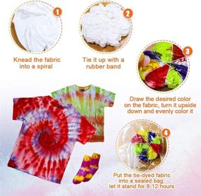 img 3 attached to 🎨 Meland Tie Dye Kit - 18 Colors All-in-1 DIY Set with 3 White T-Shirts | Perfect Tie Dye Craft for Kids & Adults | Ideal Party Group Activity | Unique Birthday and Christmas Gifts for Girls & Boys