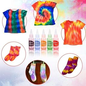 img 1 attached to 🎨 Meland Tie Dye Kit - 18 Colors All-in-1 DIY Set with 3 White T-Shirts | Perfect Tie Dye Craft for Kids & Adults | Ideal Party Group Activity | Unique Birthday and Christmas Gifts for Girls & Boys