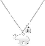 🐘 elegant elephant necklace: initial jewelry & enchanting elephant gifts for girls and elephant lovers logo