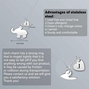 img 3 attached to 🐘 Elegant Elephant Necklace: Initial Jewelry & Enchanting Elephant Gifts for Girls and Elephant Lovers