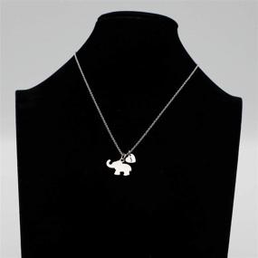 img 1 attached to 🐘 Elegant Elephant Necklace: Initial Jewelry & Enchanting Elephant Gifts for Girls and Elephant Lovers