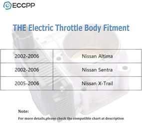 img 3 attached to 🔧 High-Performance ECCPP Throttle Body with Sensors for Nissan Altima/Sentra/X-Trail 2.5L: 2002-2006 Models - 16119JF00B 16119AE013