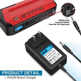 img 2 attached to 🔌 PwrON 15V Ac Adapter: Power up Your Car Jump Starter 450A-1000A with BEATIT, iClever, DBPOWER, Anker, GOOLOO, Rugged Geek Compatibility!
