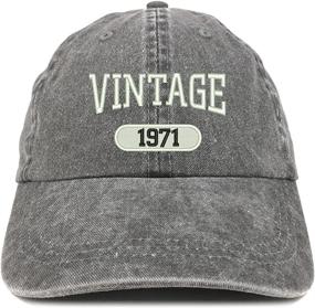 img 2 attached to 🧢 Trendy Apparel Shop Vintage 1971 Embroidered 50th Birthday Soft Crown Washed Cotton Cap: Celebrate in Style!