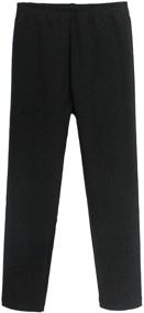 img 1 attached to Adorable and Versatile Toddler Girls Solid Legging: THEE BRON Stretchy Knit Footless Pant for Child