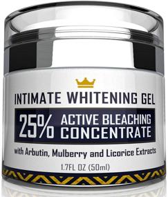 img 4 attached to Intimate Whitening Cream: Skin Lightening Gel for Body, Face, Bikini and Sensitive Areas - Made in the USA - Underarm Bleaching Cream with Mulberry Extract, Arbutin, Licorice Extract - 1.7 oz