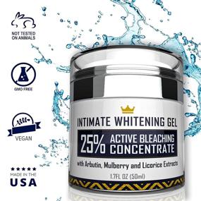 img 1 attached to Intimate Whitening Cream: Skin Lightening Gel for Body, Face, Bikini and Sensitive Areas - Made in the USA - Underarm Bleaching Cream with Mulberry Extract, Arbutin, Licorice Extract - 1.7 oz