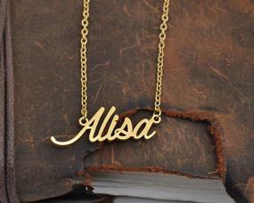 img 1 attached to 🔖 Aoloshow Custom Name Necklace: Personalized Jewelry for Women/Mothers