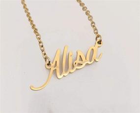 img 3 attached to 🔖 Aoloshow Custom Name Necklace: Personalized Jewelry for Women/Mothers