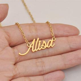 img 2 attached to 🔖 Aoloshow Custom Name Necklace: Personalized Jewelry for Women/Mothers